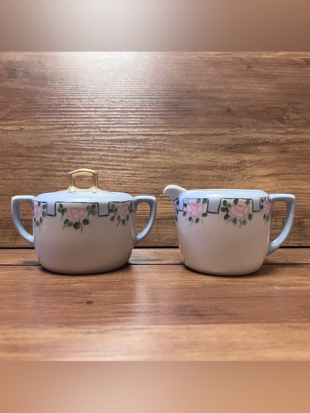Vintage MZ Austria Deposey Creamer and Sugar Bowl